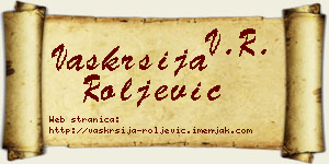 Vaskrsija Roljević vizit kartica